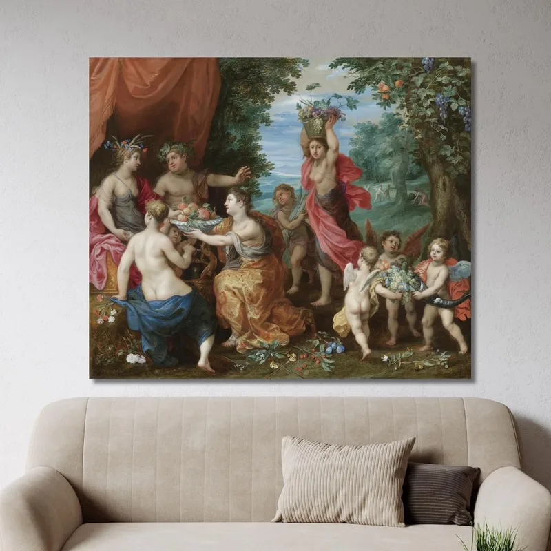 Ein Bacchanal Mit Ceres Bacchus Und Venus Jan Brueghel the Younger