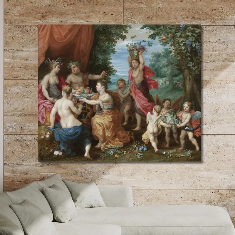 Ein Bacchanal Mit Ceres Bacchus Und Venus Jan Brueghel the Younger