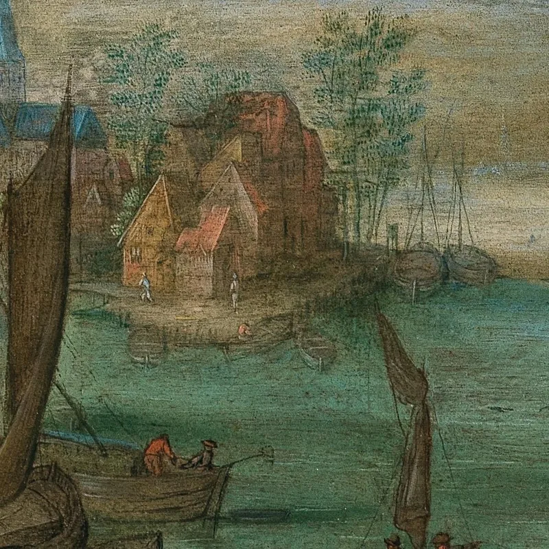 Un Paysage Fluvial Avec Des Bacs Et Des Voiliers Jan Brueghel the Younger