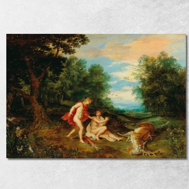 Apollo Comforting Cyparissus Jan Brueghel the Younger canvas print