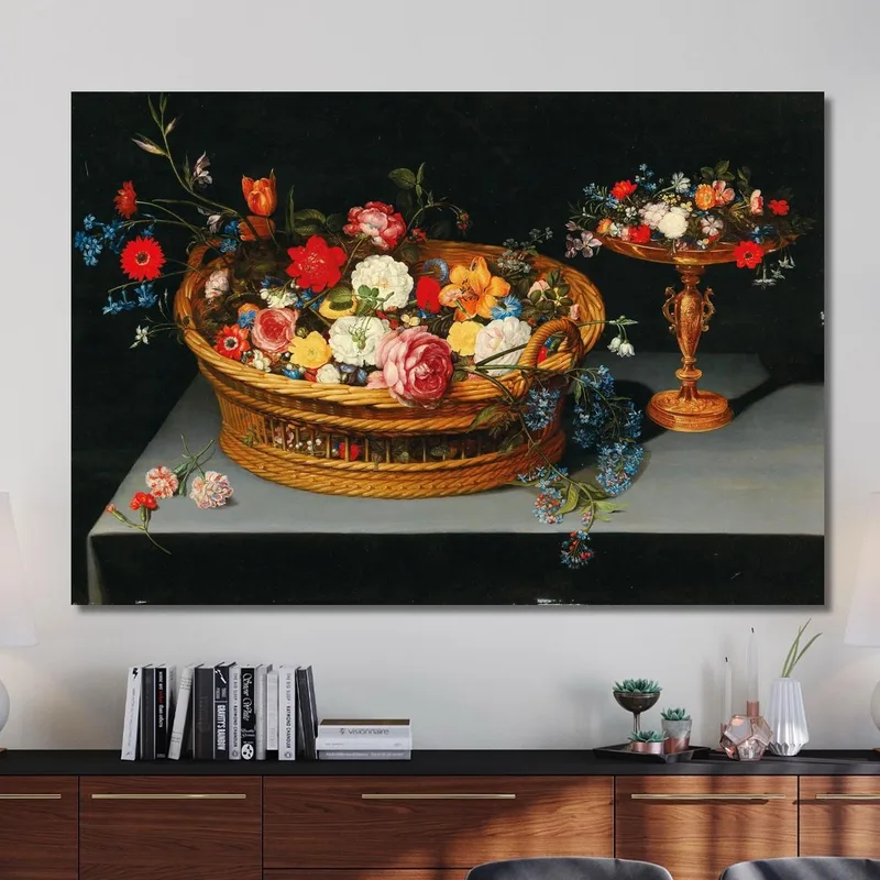 Mixed Flowers In A Basket With A Tazza Nearby Jan Brueghel the Younger