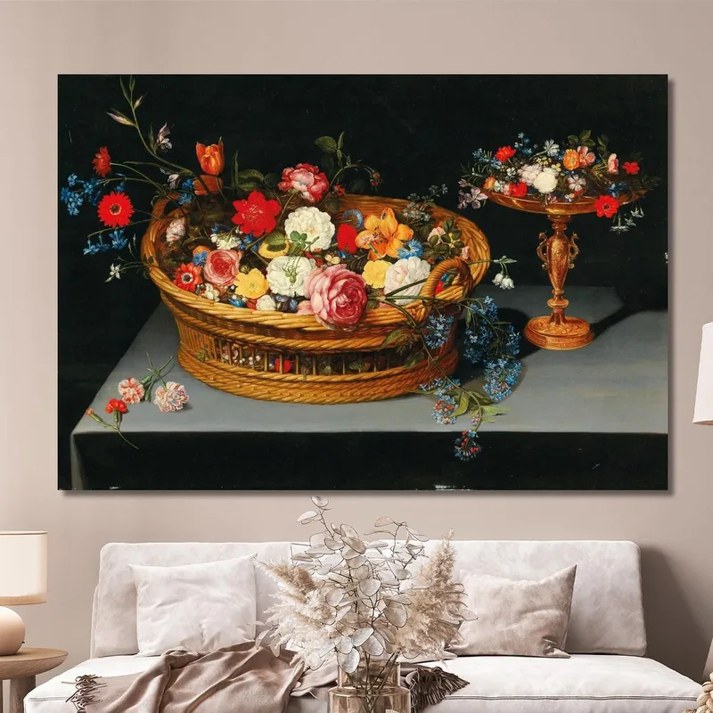 Mixed Flowers In A Basket With A Tazza Nearby Jan Brueghel the Younger
