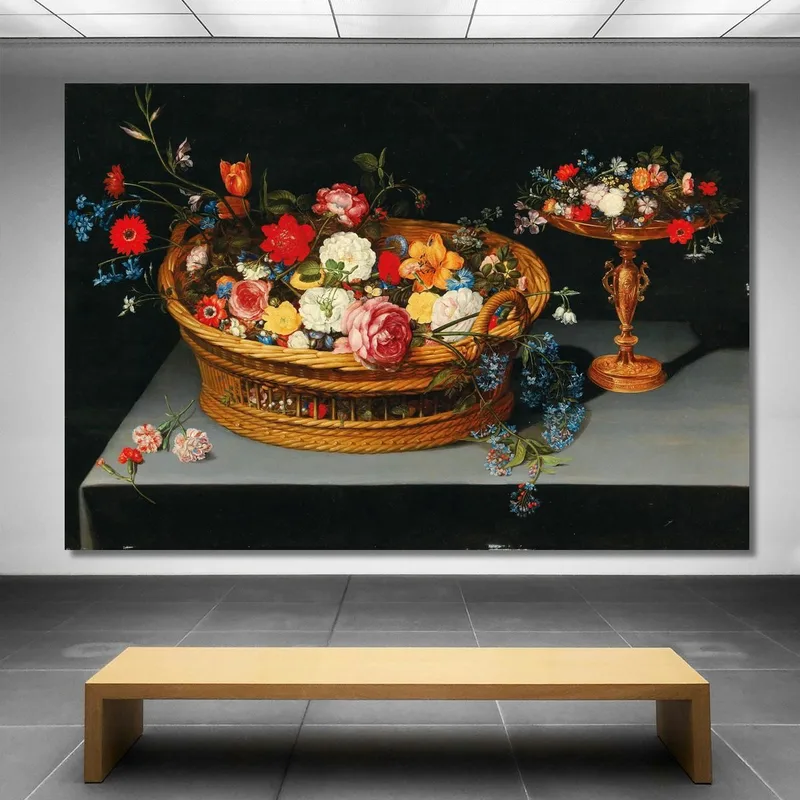 Mixed Flowers In A Basket With A Tazza Nearby Jan Brueghel the Younger