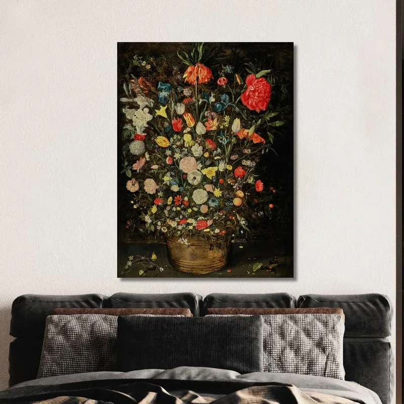 Still Life With A Large Bouquet Of Flowers In A Wooden Bucket Jan Brueghel the Younger