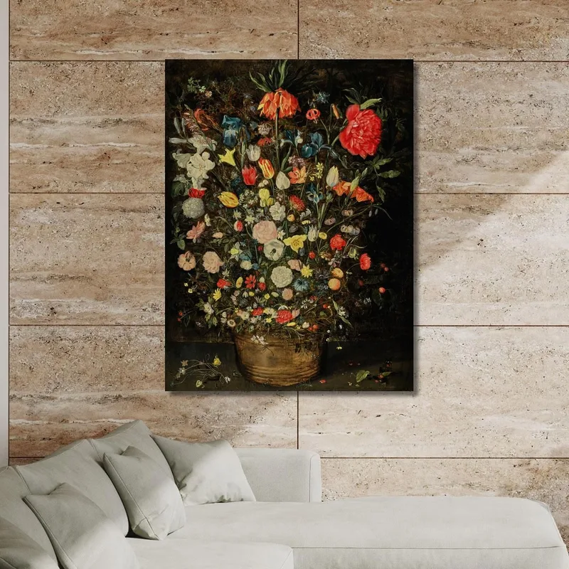 Still Life With A Large Bouquet Of Flowers In A Wooden Bucket Jan Brueghel the Younger