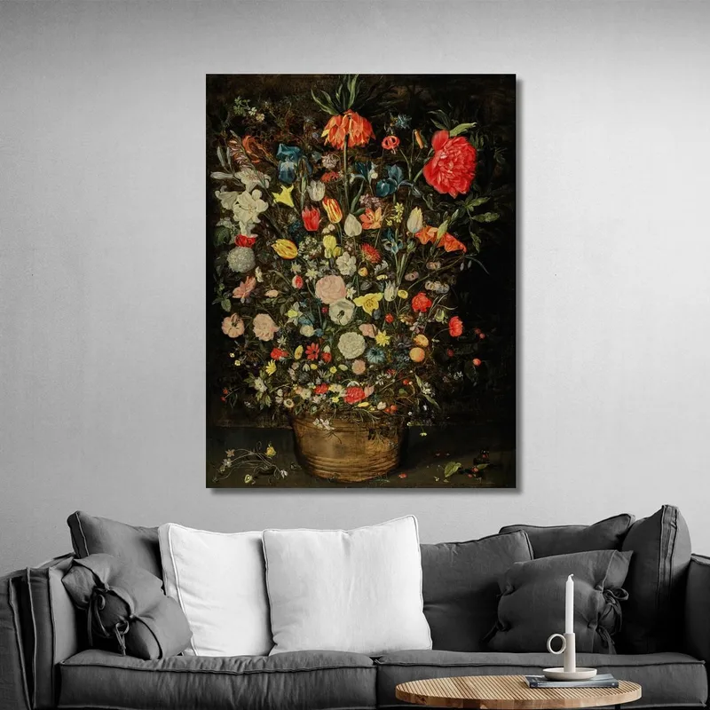 Still Life With A Large Bouquet Of Flowers In A Wooden Bucket Jan Brueghel the Younger