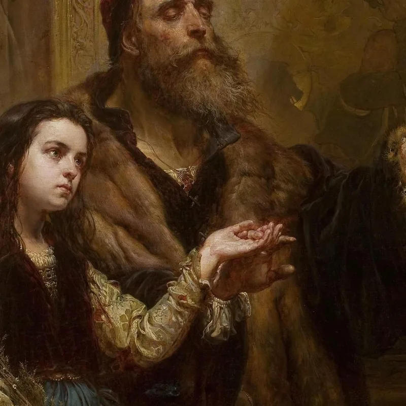 Blind Veit Stoss Avec Sa Petite-Fille Jan Matejko