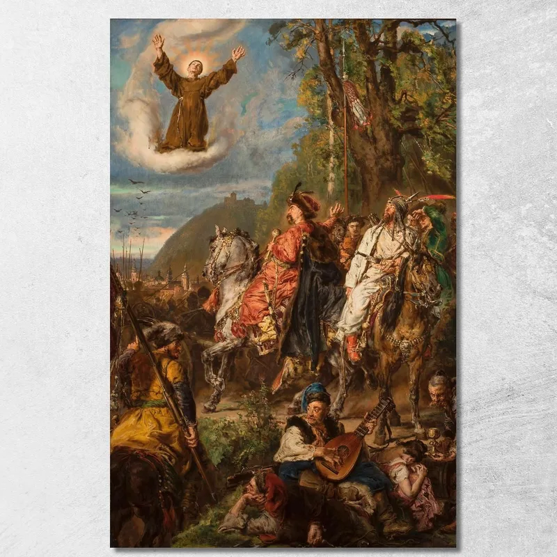 Bohdan Khmelnytsky Con Tugay Bey A Lviv Jan Matejko quadro stampa su tela