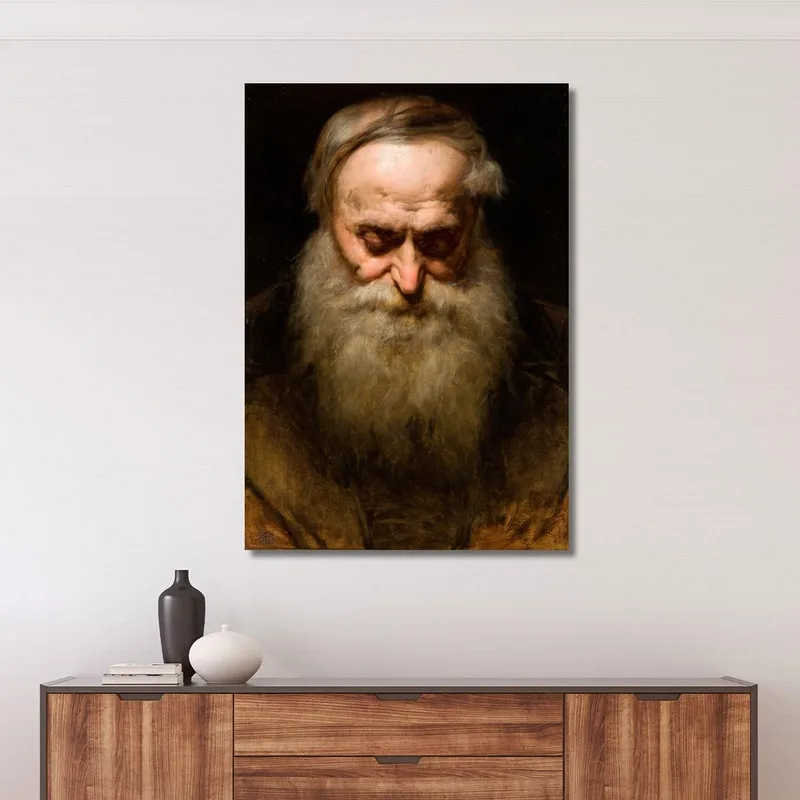 Cabeza De Anciano Con Barba Gris Jan Matejko
