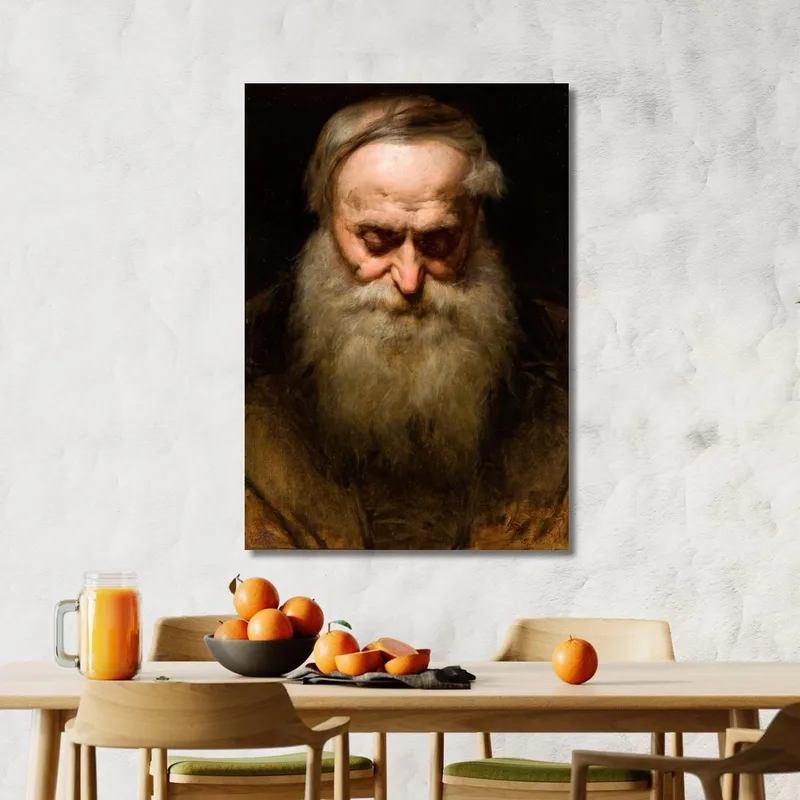 Cabeza De Anciano Con Barba Gris Jan Matejko