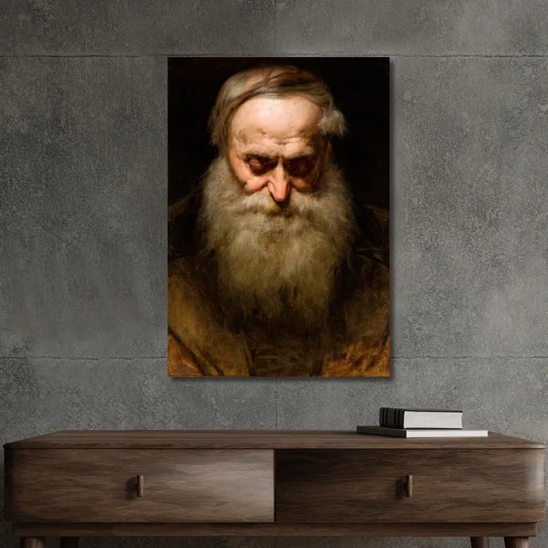 Cabeza De Anciano Con Barba Gris Jan Matejko