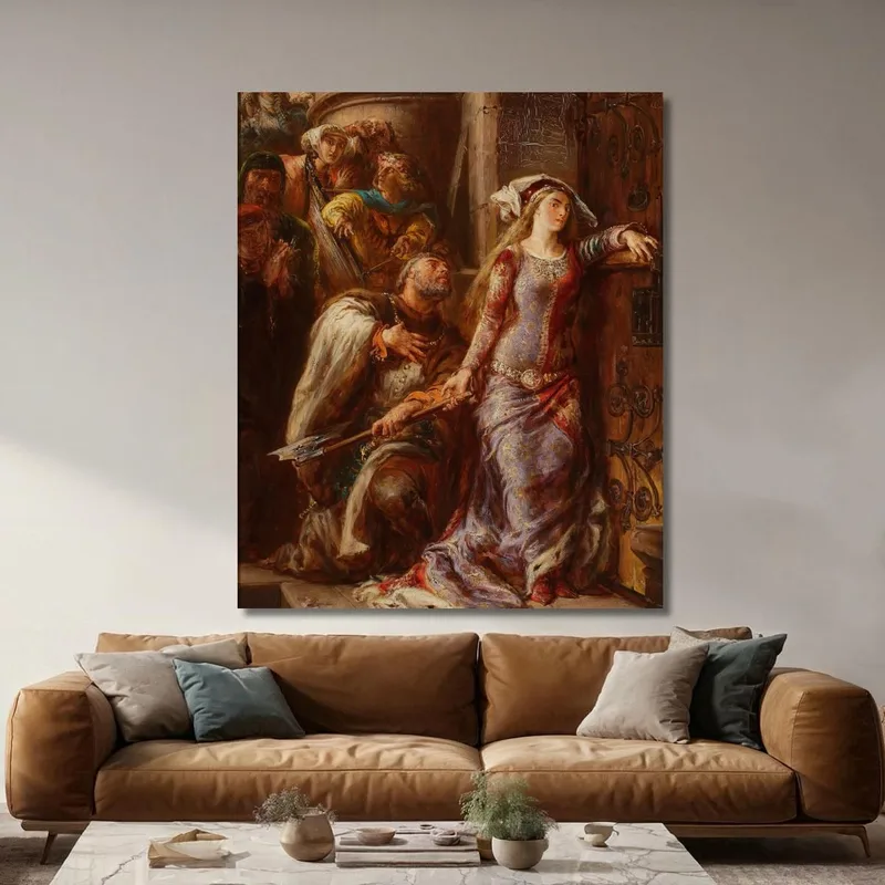 La Regina Jadwiga E Dymitr Di Goraj Jan Matejko quadro stampa su tela