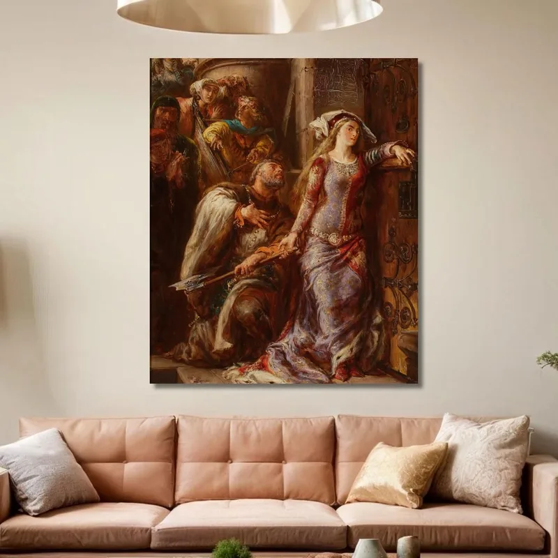 La Regina Jadwiga E Dymitr Di Goraj Jan Matejko quadro stampa su tela