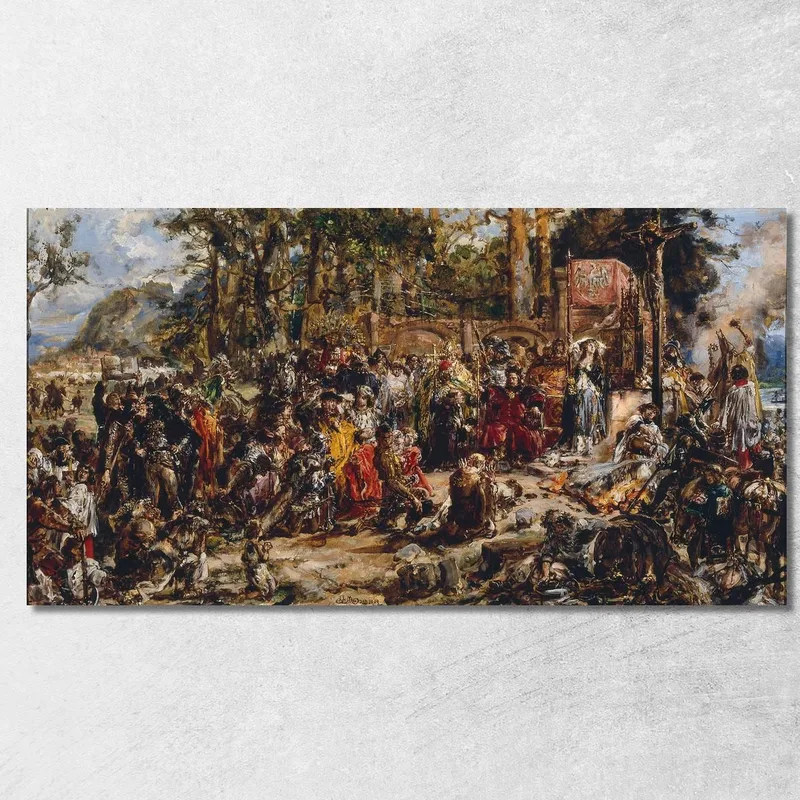 Battesimo Della Lituania Dalla Serie Storia Della Civiltà In Polonia Jan Matejko quadro stampa su tela