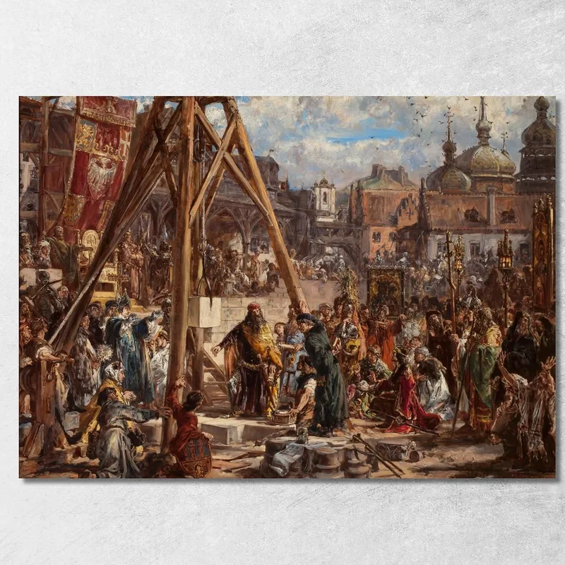 Riconquista Della Rus'. Ricchezza E Istruzione 1366 D.C Jan Matejko quadro stampa su tela