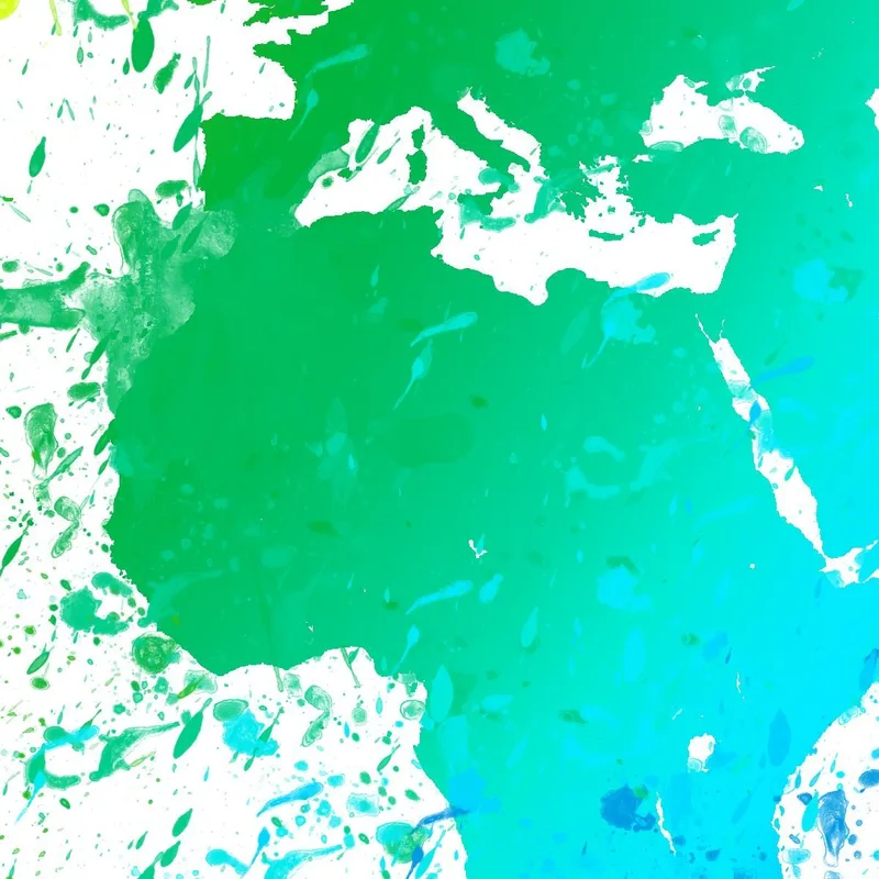 Cuadro Mapa Del Mundo Colorido Efecto Acuarela Con Frases Motivacionales