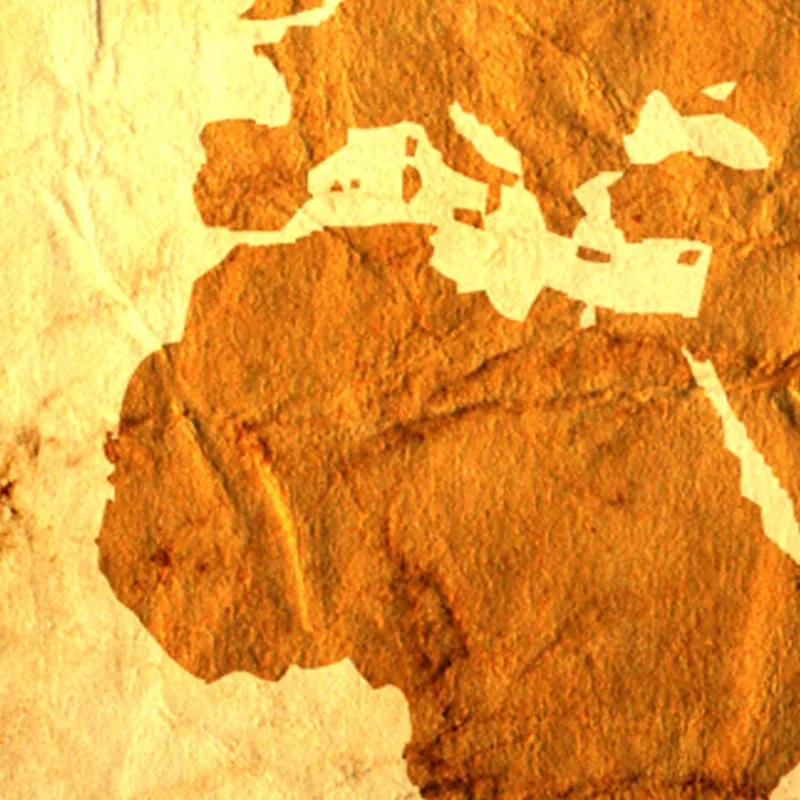 Tableau Carte Du Monde Effet Papier Vieilli Avec Texture Vintage En Ton Sepia