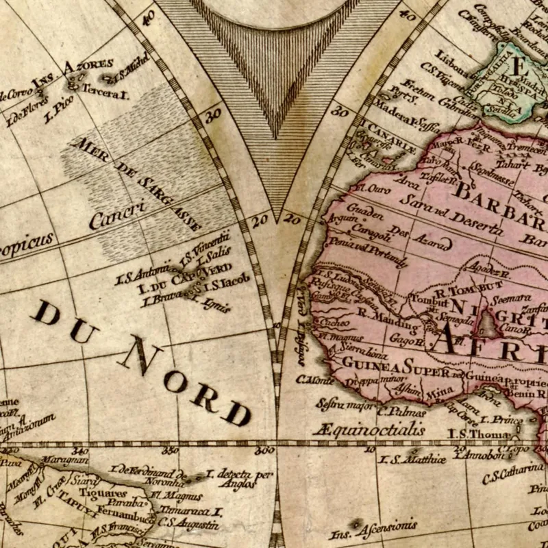Tableau Carte Historique Du Monde Avec Projection Sphérique Et Détails Géographiques Précis