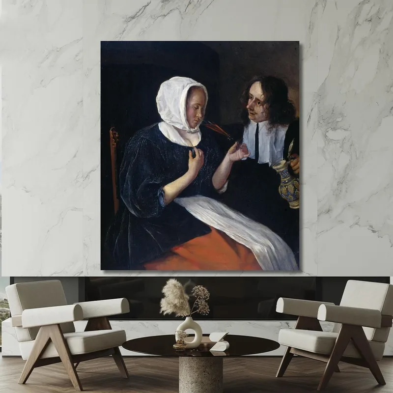 Una Pareja Bebiendo Jan Steen