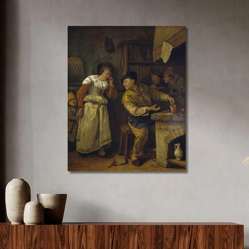 A Goldsmith Melting Down A Woman'S Jewellery In The Presence Of A Notary  The Alchemist' Jan Steen