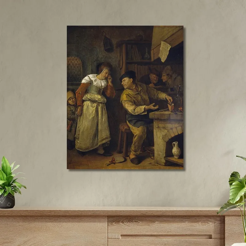 A Goldsmith Melting Down A Woman'S Jewellery In The Presence Of A Notary  The Alchemist' Jan Steen