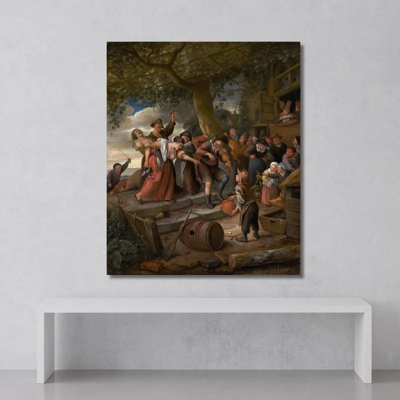 A Pig Belongs In The Sty Jan Steen