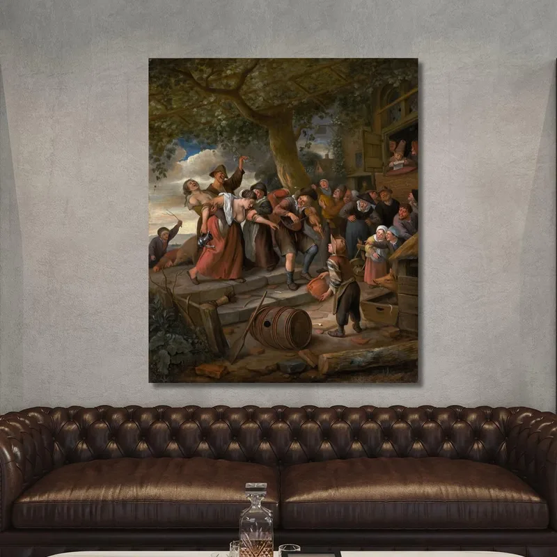 A Pig Belongs In The Sty Jan Steen