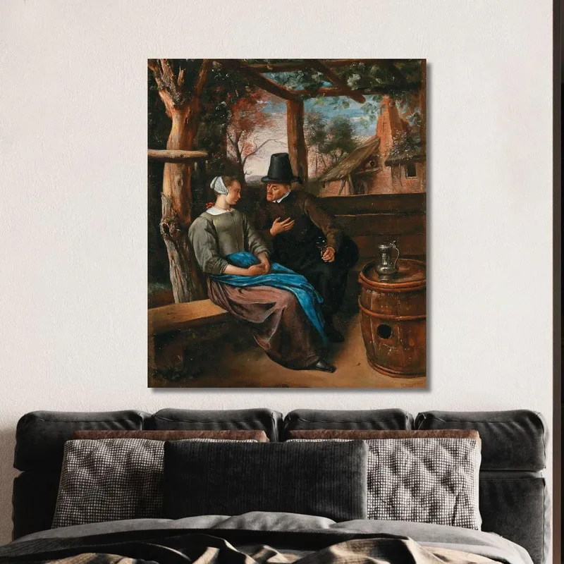 A Suitor With A Young Woman Jan Steen