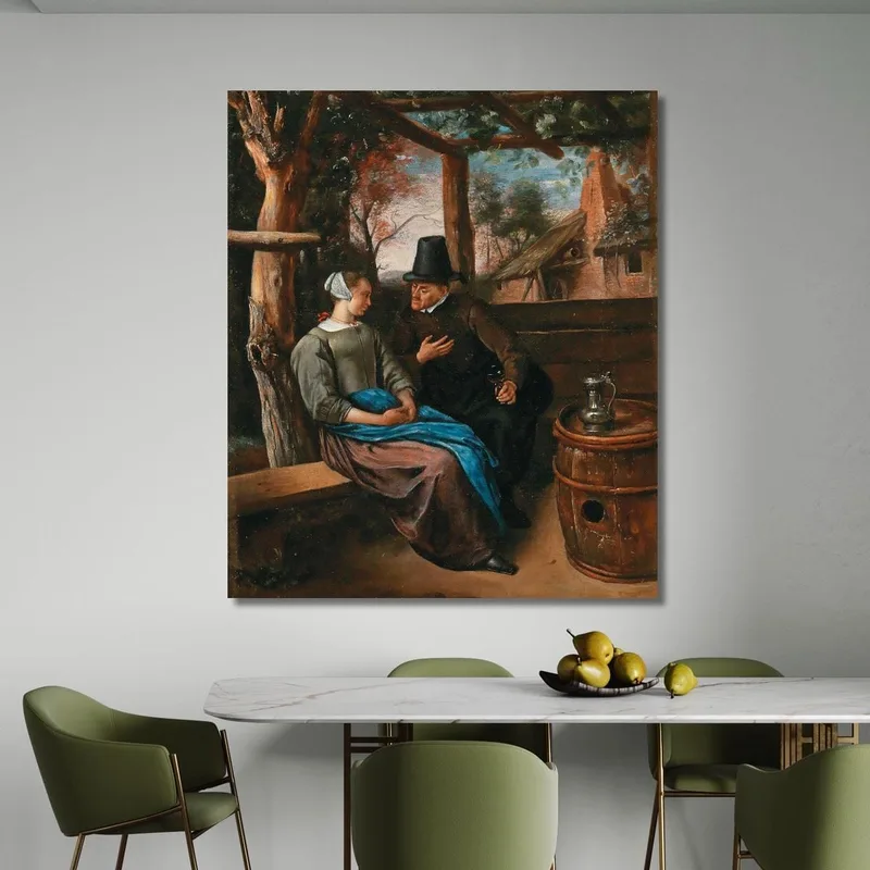 A Suitor With A Young Woman Jan Steen