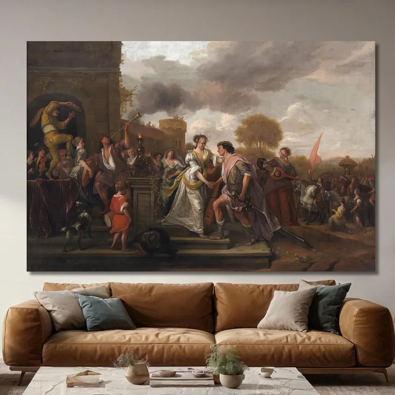 David Returning Victorious After Defeating Goliath And The Philistines Jan Steen