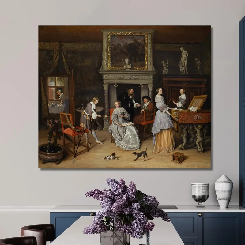 Intérieur Fantastique Avec Jan Steen Et La Famille De Gerrit Schouten Jan Steen