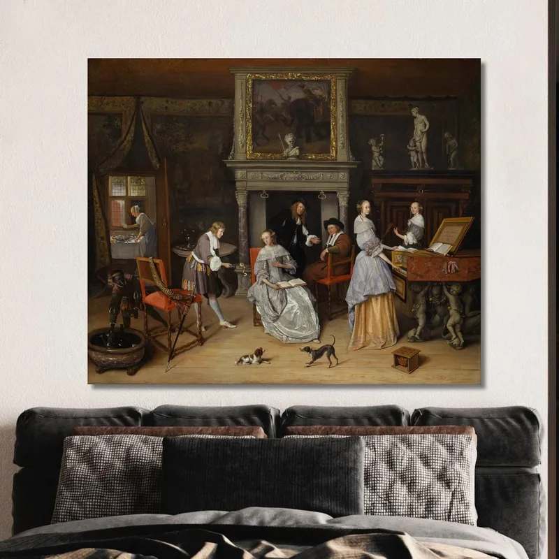 Intérieur Fantastique Avec Jan Steen Et La Famille De Gerrit Schouten Jan Steen