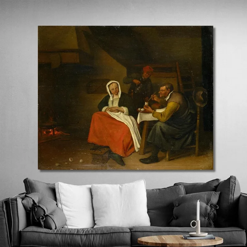 Farmer Eating Eggs Jan Steen