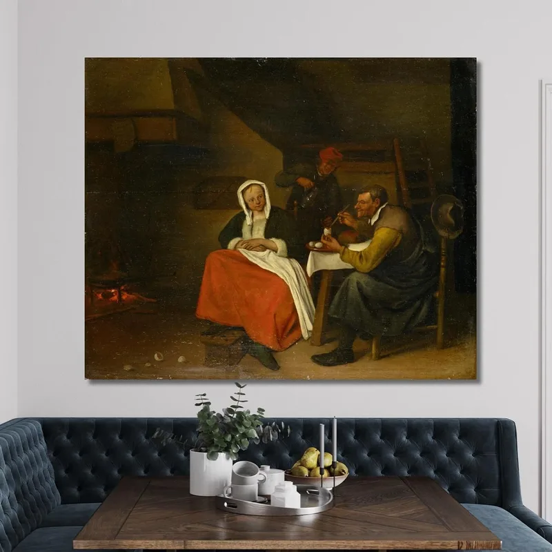 Farmer Eating Eggs Jan Steen