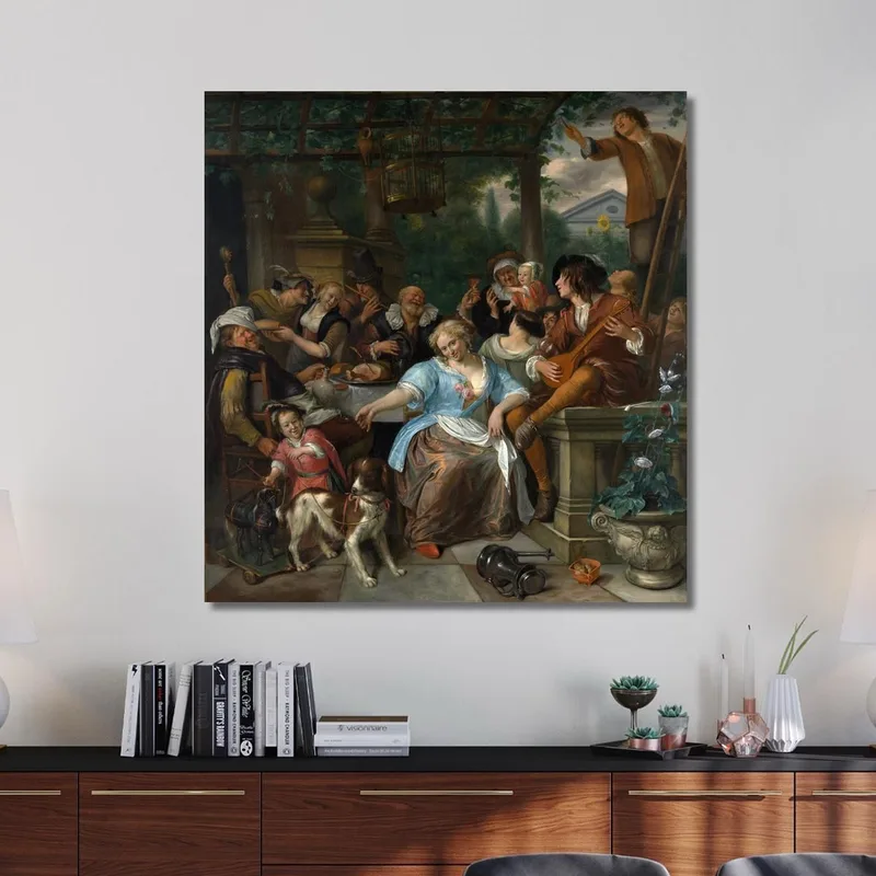 Compañía Alegre En Una Terraza Jan Steen