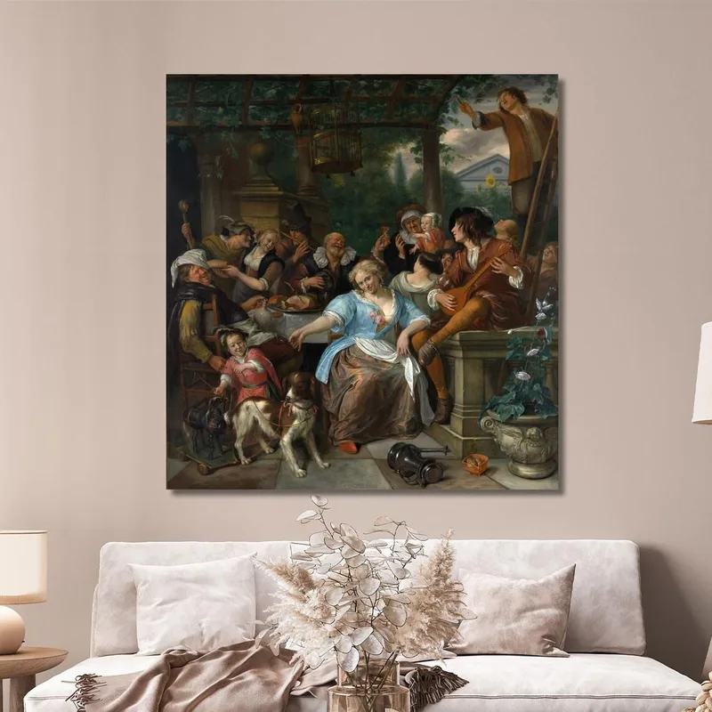 Compañía Alegre En Una Terraza Jan Steen