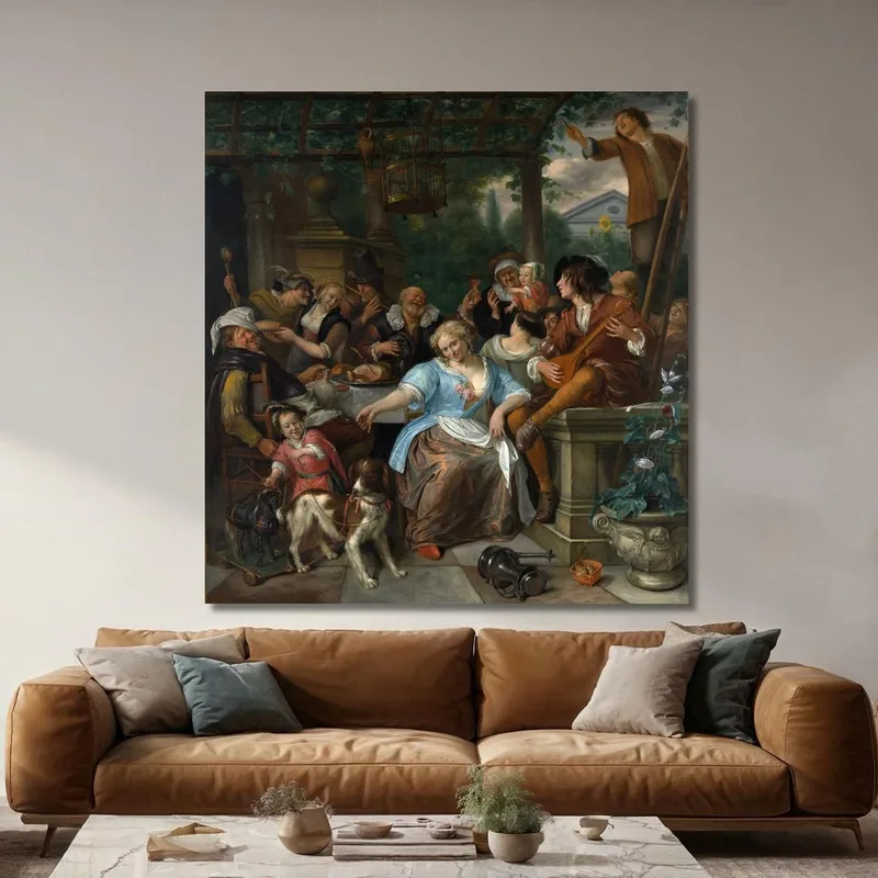 Compañía Alegre En Una Terraza Jan Steen