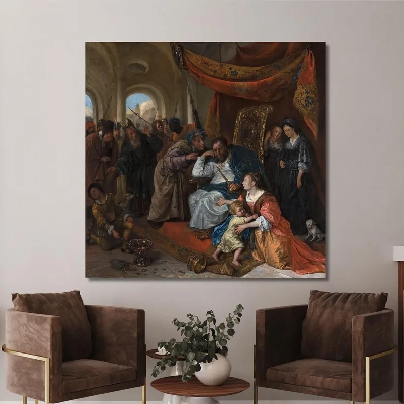 Moses And Pharaoh'S Crown Jan Steen