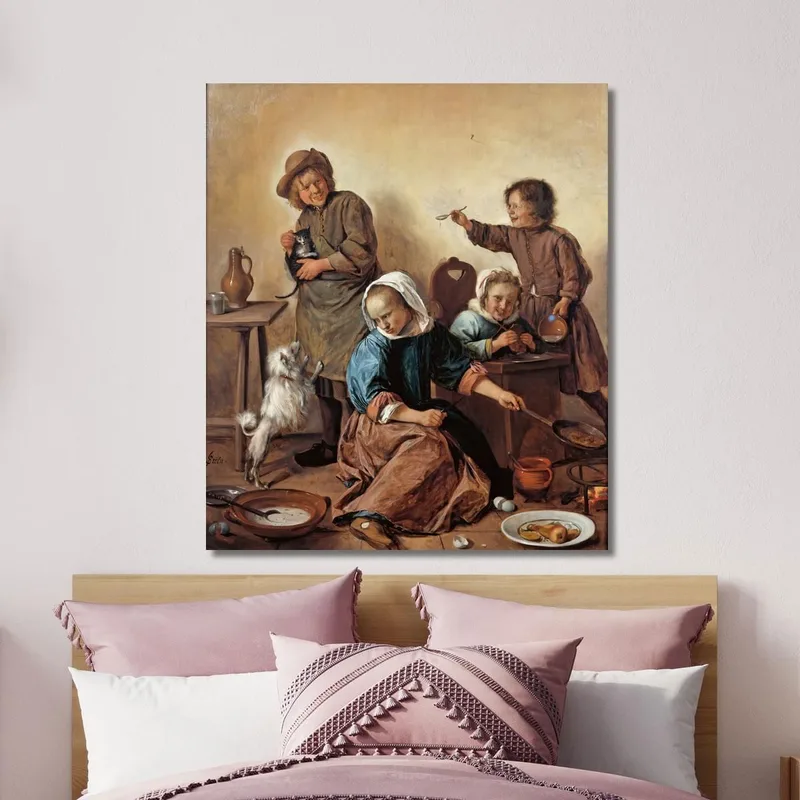 Die Mahlzeit Der Kinder Jan Steen