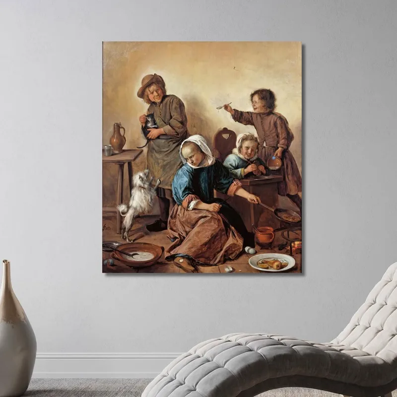 Die Mahlzeit Der Kinder Jan Steen