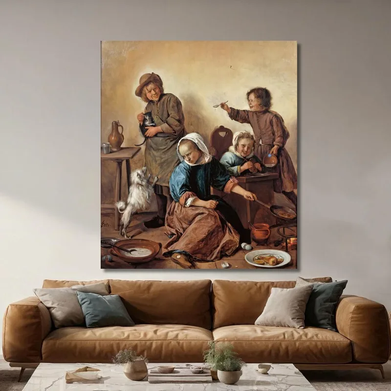 Die Mahlzeit Der Kinder Jan Steen