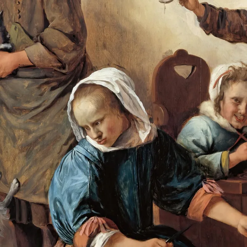 Die Mahlzeit Der Kinder Jan Steen