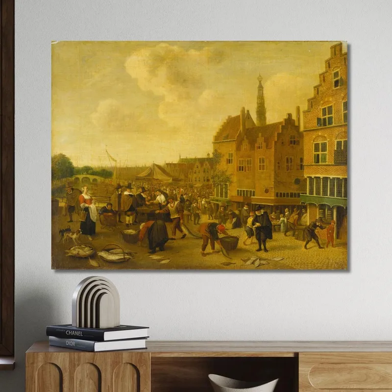 The Fish Market At Leyden Jan Steen
