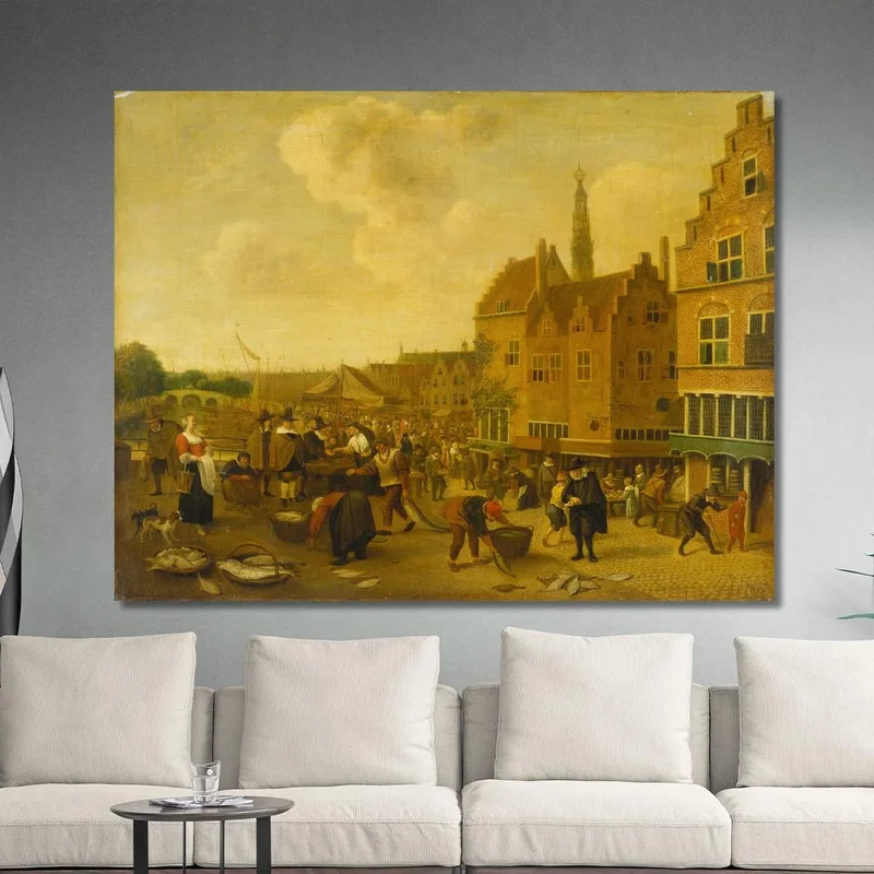 The Fish Market At Leyden Jan Steen