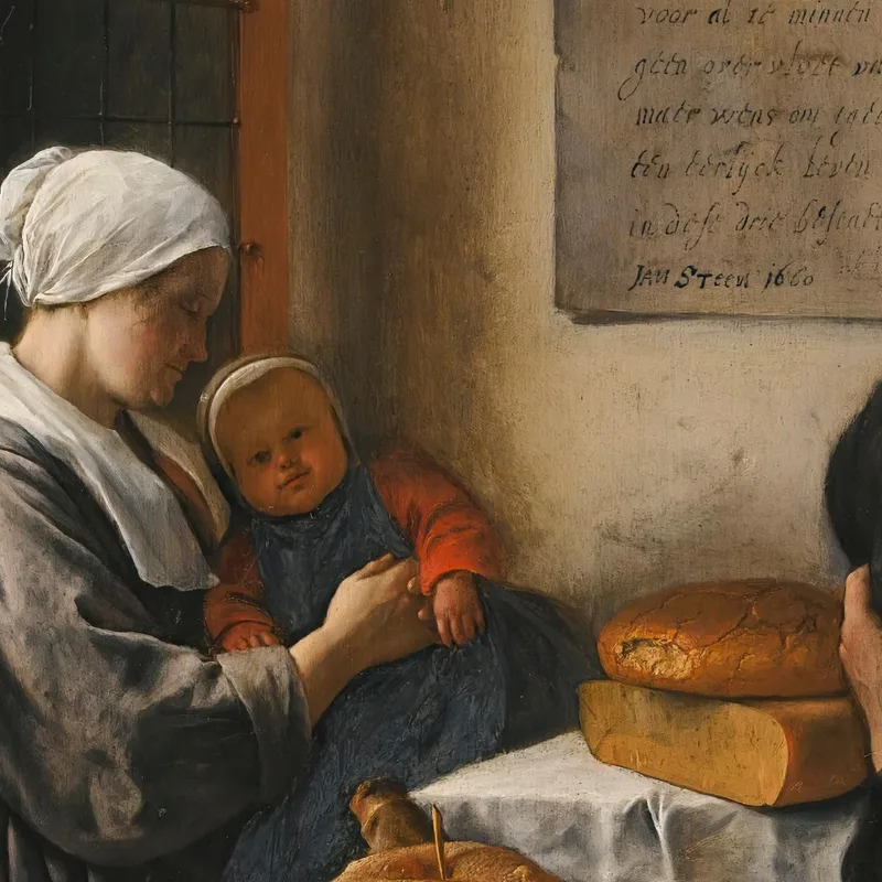 The Prayer Before The Meal Jan Steen