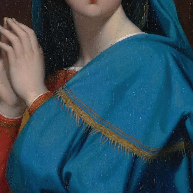 The Virgin Adoring The Host Jean Auguste Dominique Ingres