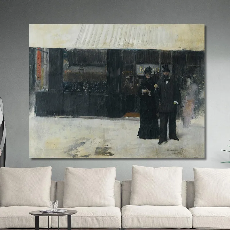 Coppia Davanti A Una Gioielleria Jean Béraud quadro stampa su tela