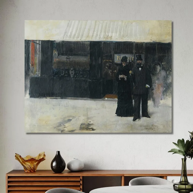 Coppia Davanti A Una Gioielleria Jean Béraud quadro stampa su tela