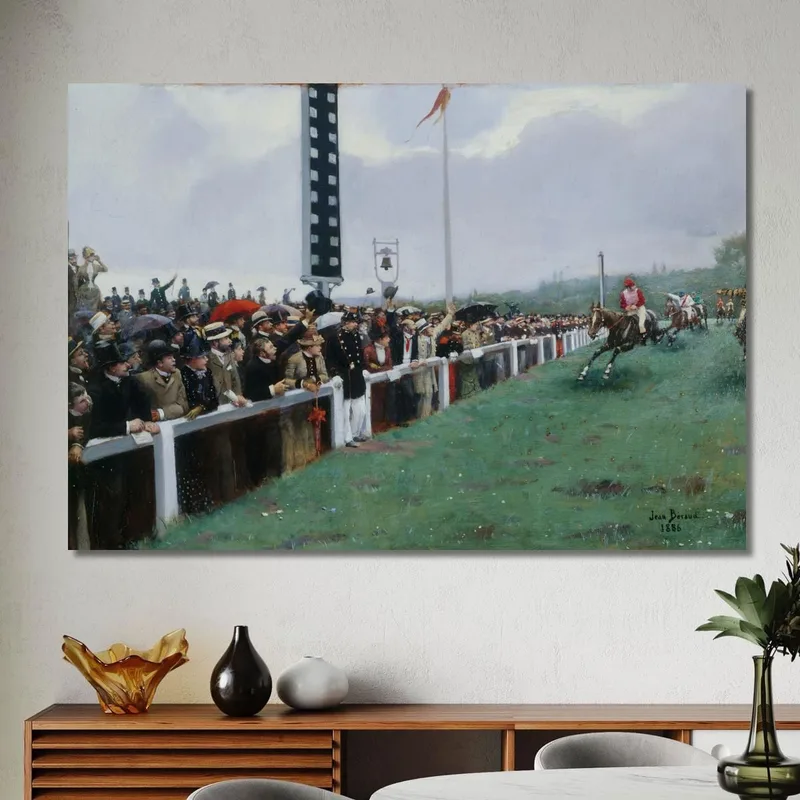 Gare A Longchamp Con Arrivo Al Traguardo Jean Béraud