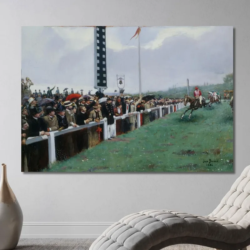 Gare A Longchamp Con Arrivo Al Traguardo Jean Béraud